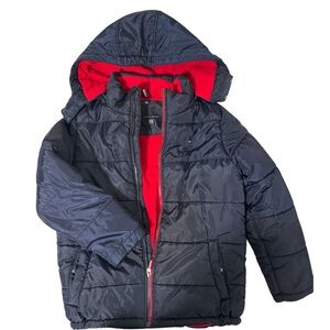 Tommy Hilfiger Dark Blue Raincoat with Red Interior